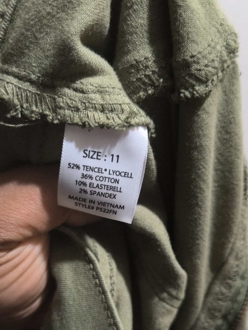 Fashion Nova Olive Flare Chinos - Light Green - Picture 4 of 4